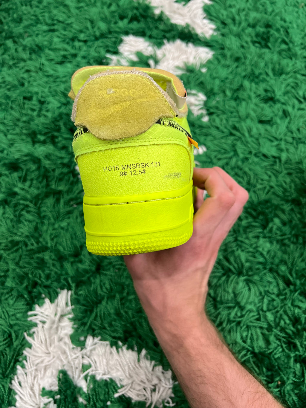 Nike Air Force 1 Low Off-White Volt (Preowned 9M)