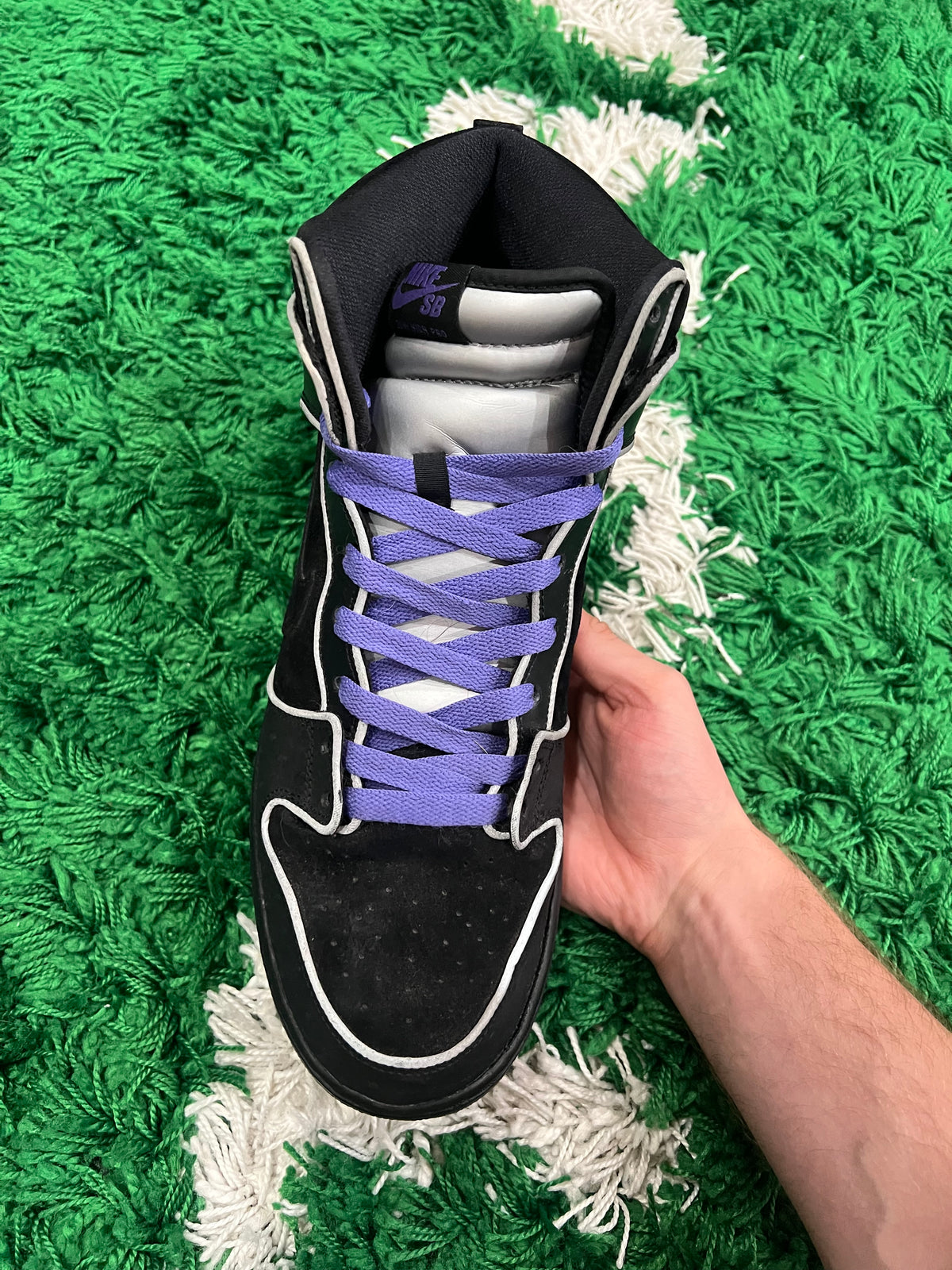 Nike SB Dunk High Black Purple Box (Preowned 13M)