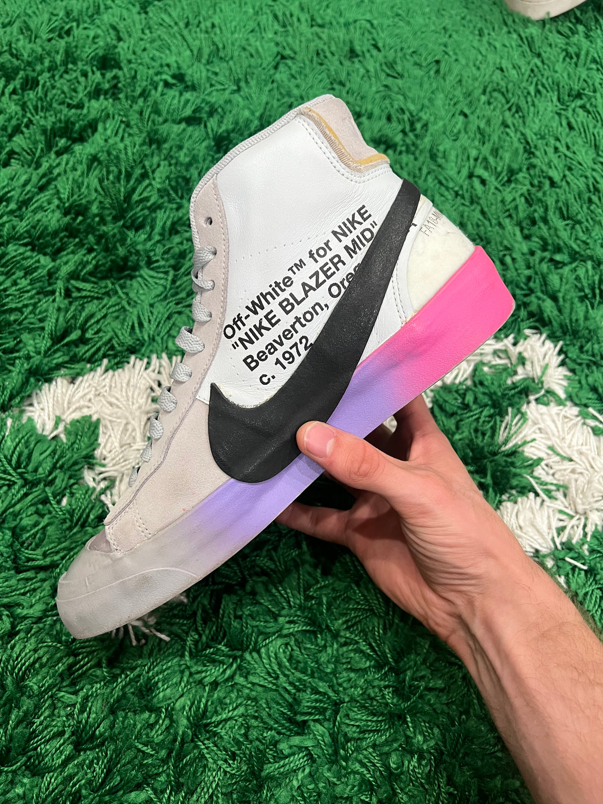 Nike Blazer Mid Off-White Wolf Grey Serena Queen (Preowned 8.5M)