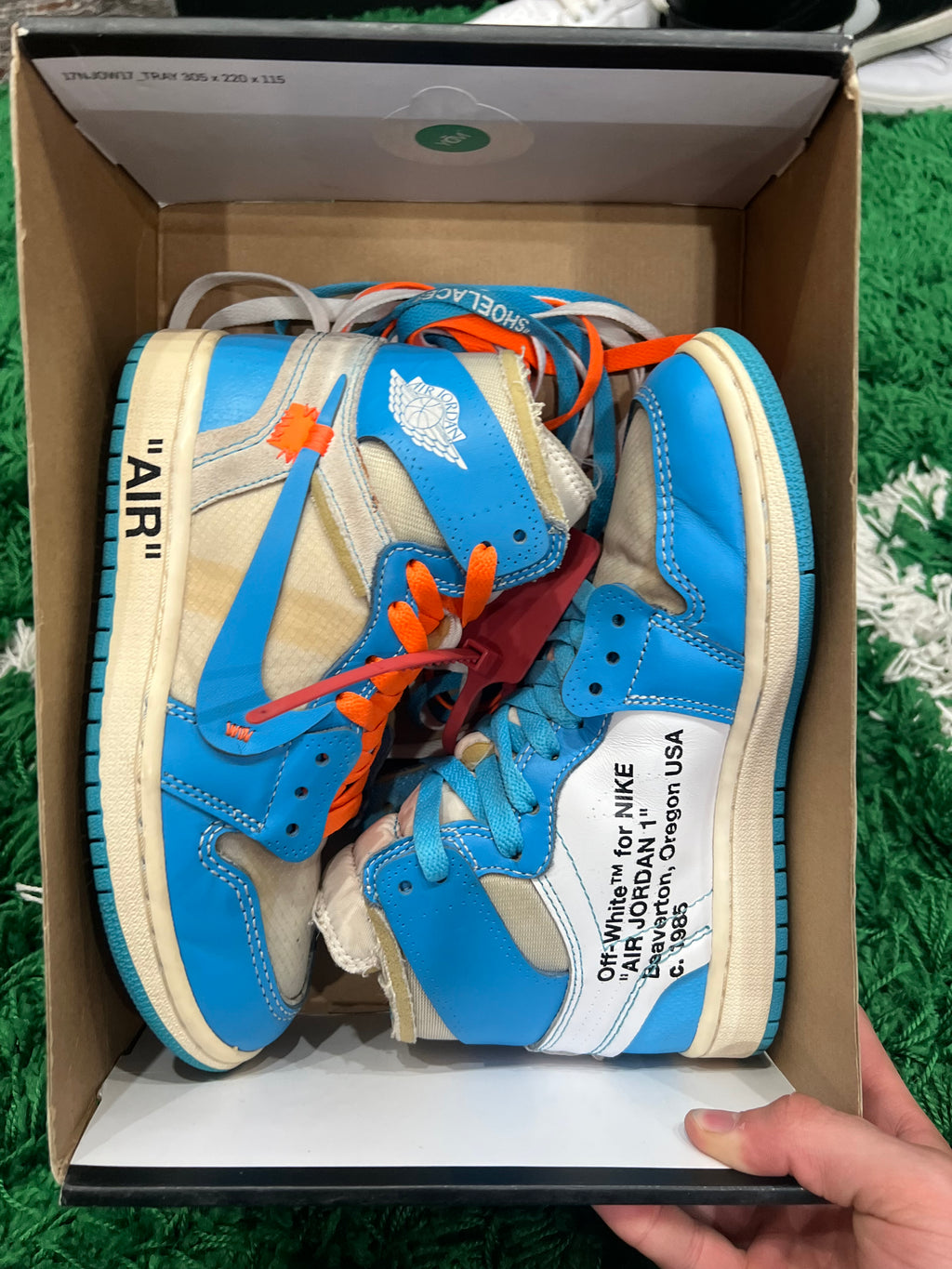 Jordan 1 High Off-White University Blue (Preowned 4M)