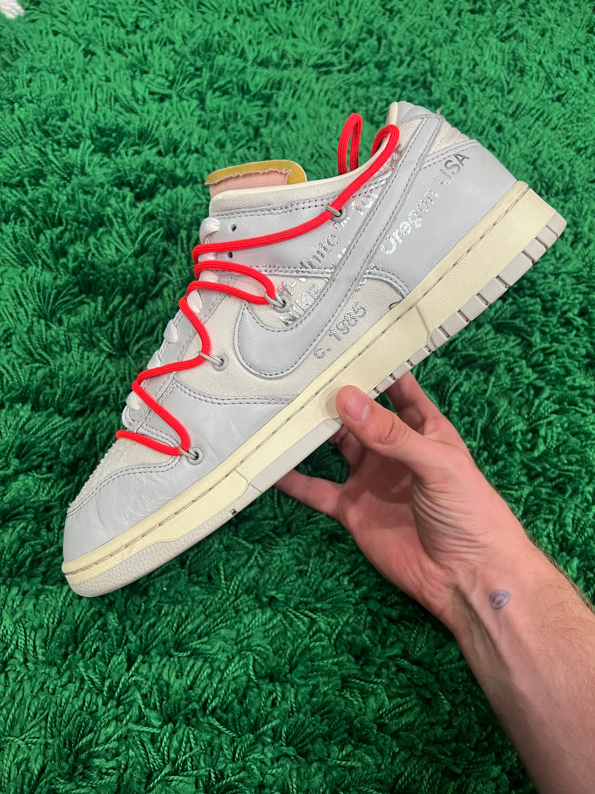 Nike Dunk Low Off-White Lot 6 (Pre-Owned Size 12M)