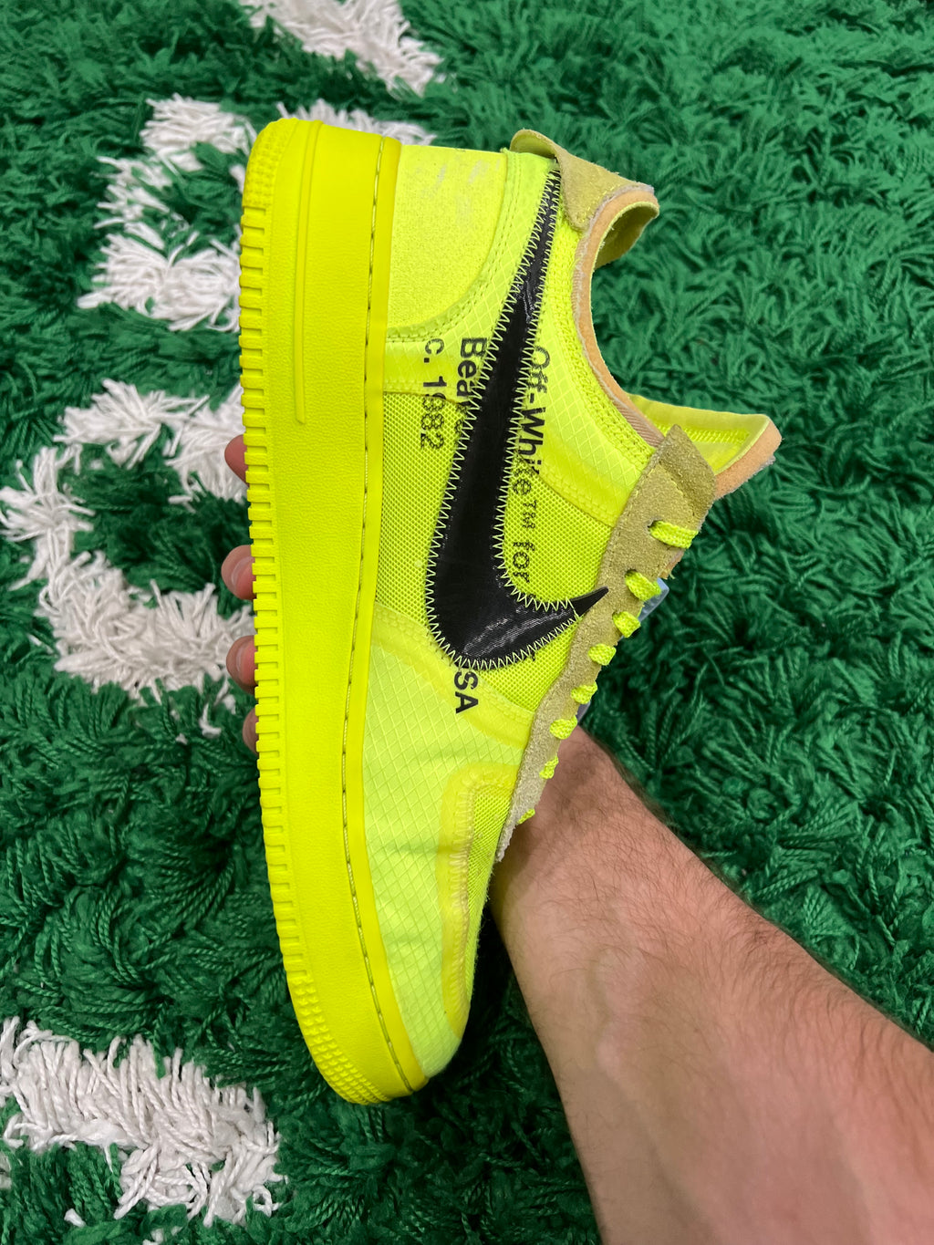 Nike Air Force 1 Low Off-White Volt (Preowned 10.5M)