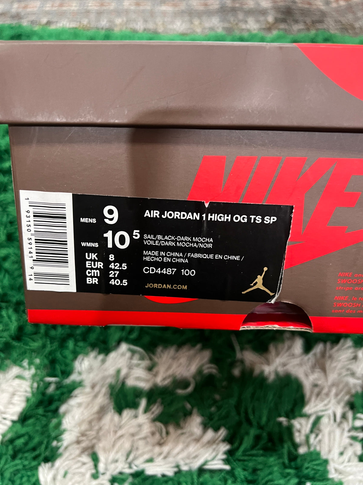 Jordan 1 High Travis Scott Mocha (Pre-Owned Size 9M)