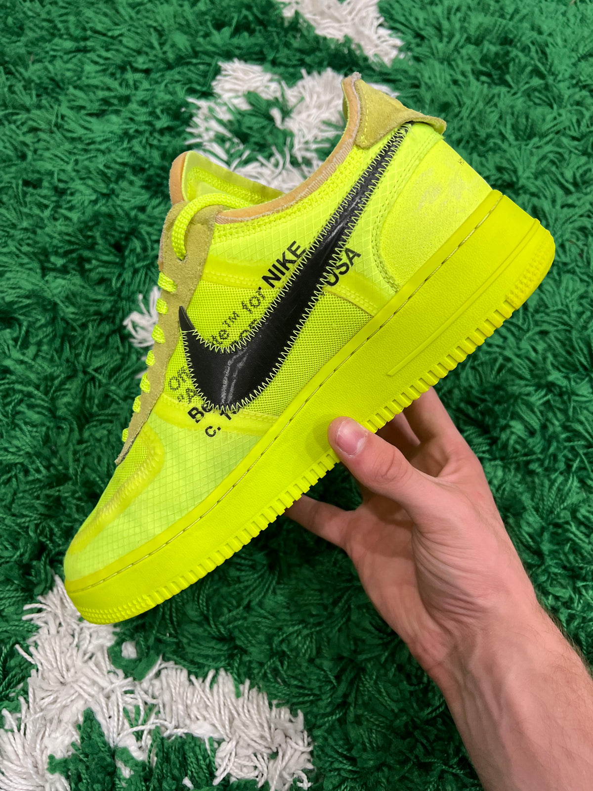 Nike Air Force 1 Low Off-White Volt (Preowned 10.5M)