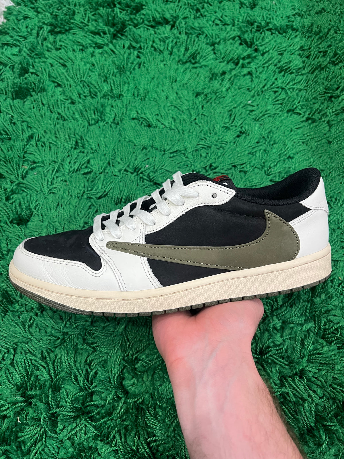 Jordan 1 Low Travis Scott Olive (Women's) (Preowned 10M/11.5W)