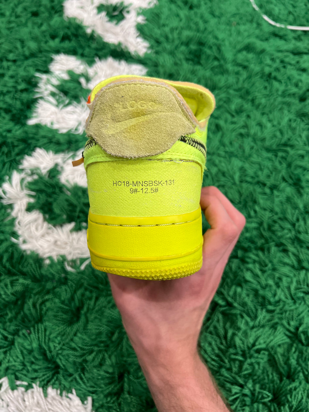 Nike Air Force 1 Low Off-White Volt (Preowned 10M)