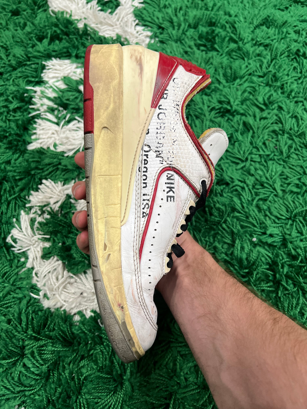 Jordan 2 Low Off-White White Red (Preowned 7.5M)