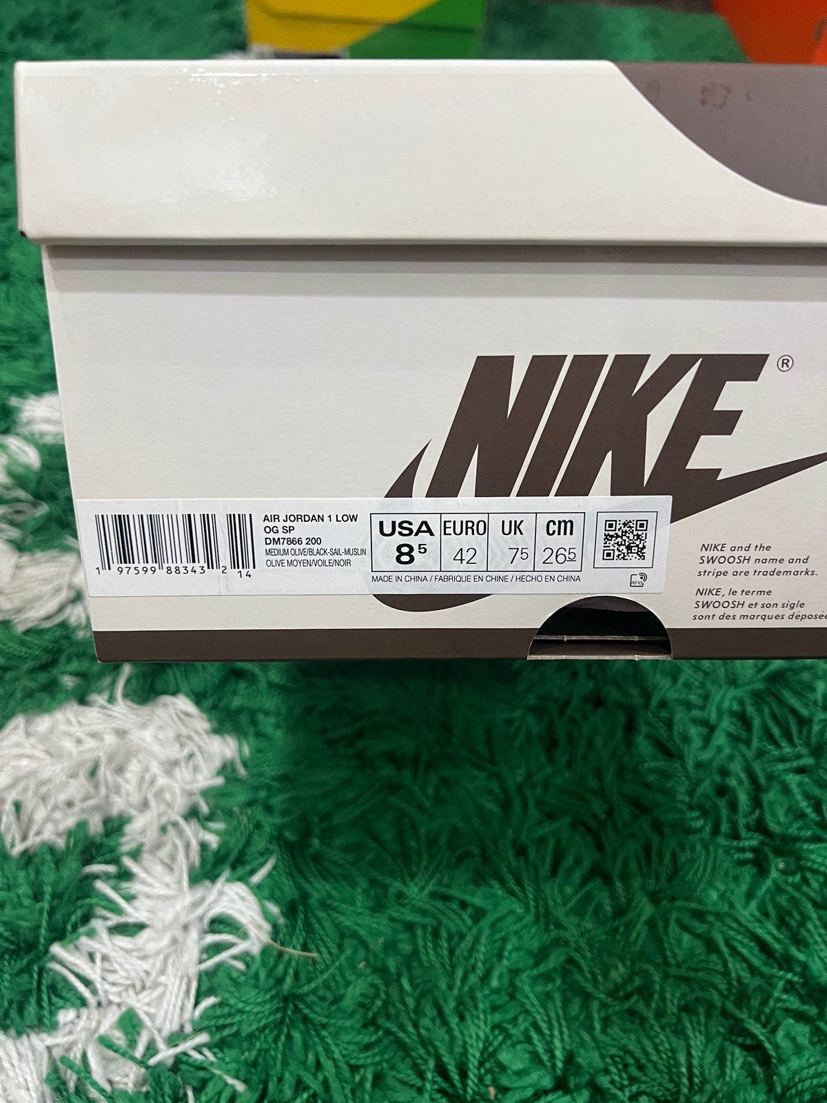 Jordan 1 Low Travis Scott Medium Olive (Preowned 8.5M)