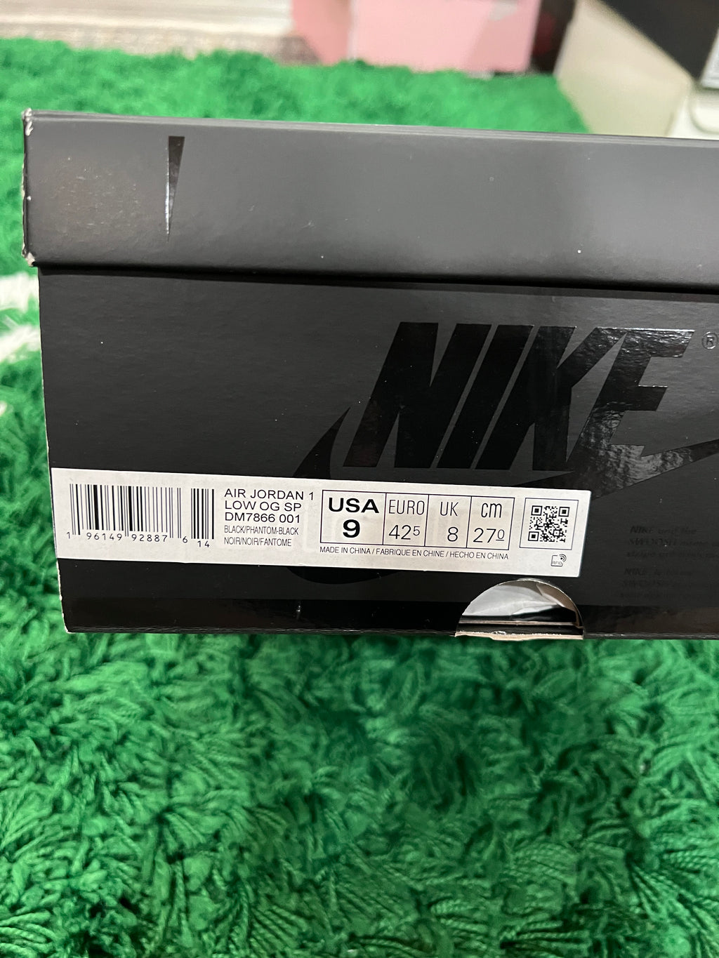 Jordan 1 Low Travis Scott Black Phantom (Pre-Owned Size 9M)