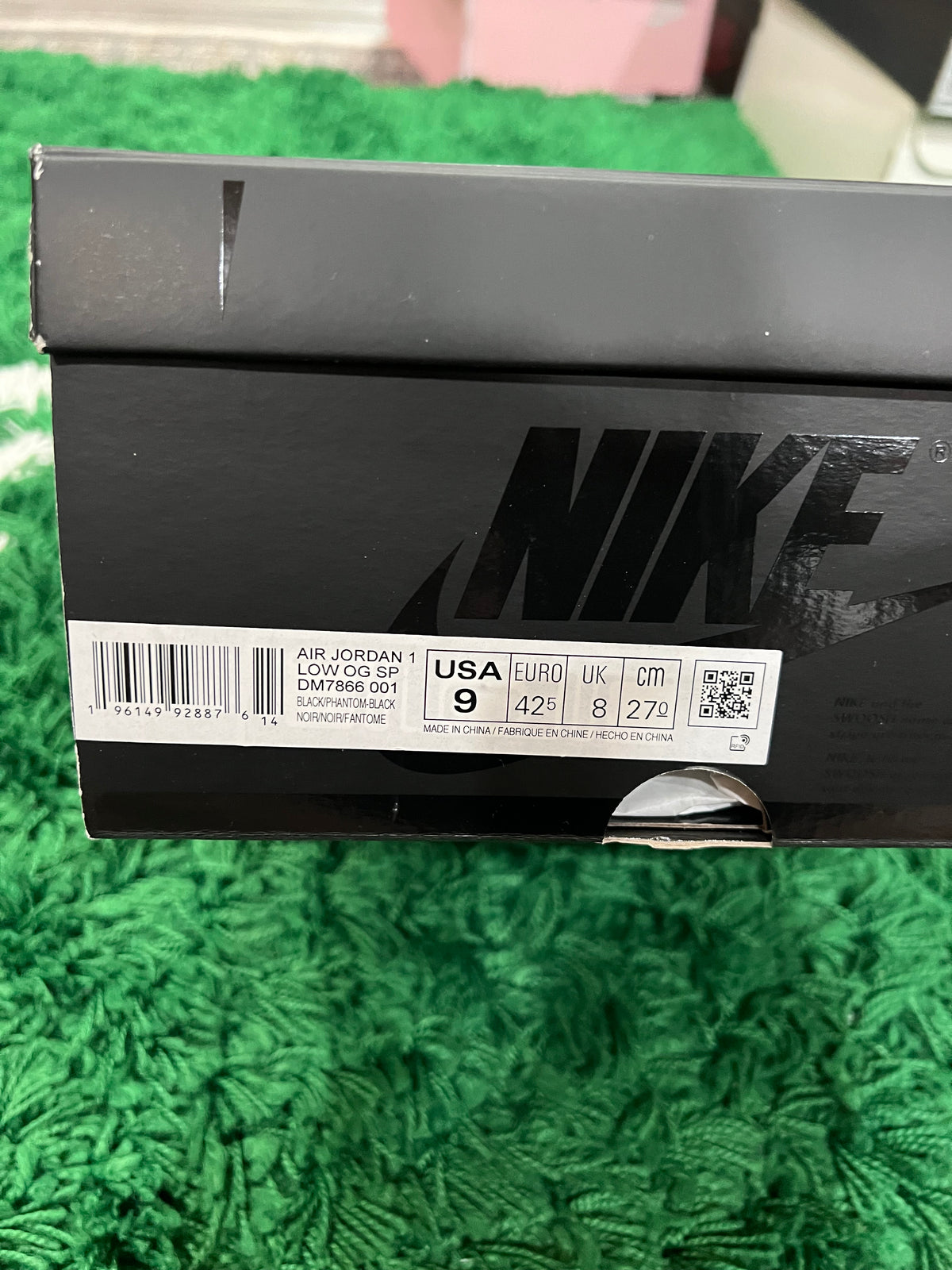 Jordan 1 Low Travis Scott Black Phantom (Pre-Owned Size 9M)