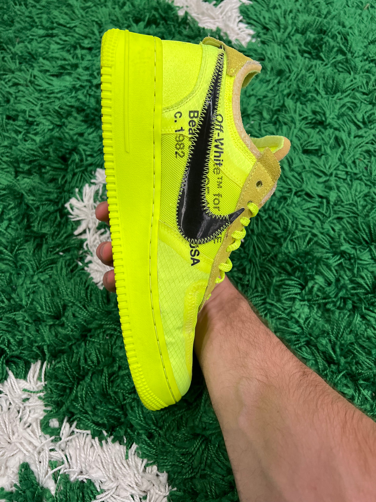 Nike Air Force 1 Low Off-White Volt (Preowned 9M)