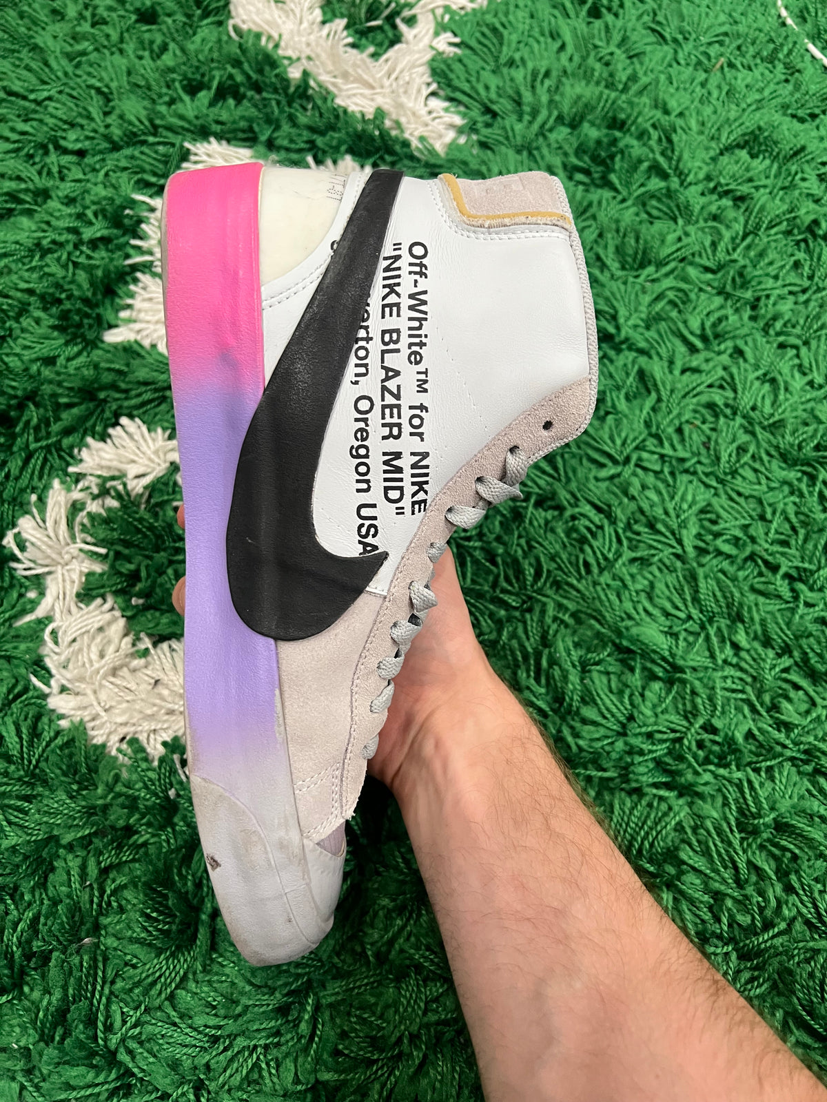Nike Blazer Mid Off-White Wolf Grey Serena Queen (Preowned 8.5M)