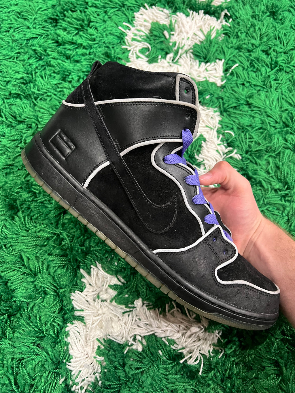 Nike SB Dunk High Black Purple Box (Preowned 13M)