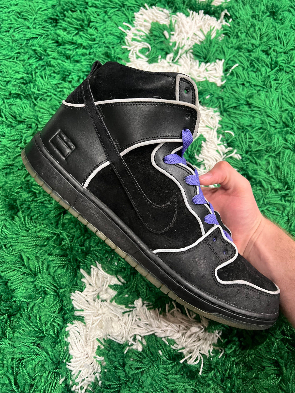 Nike SB Dunk High Black Purple Box (Preowned 13M)