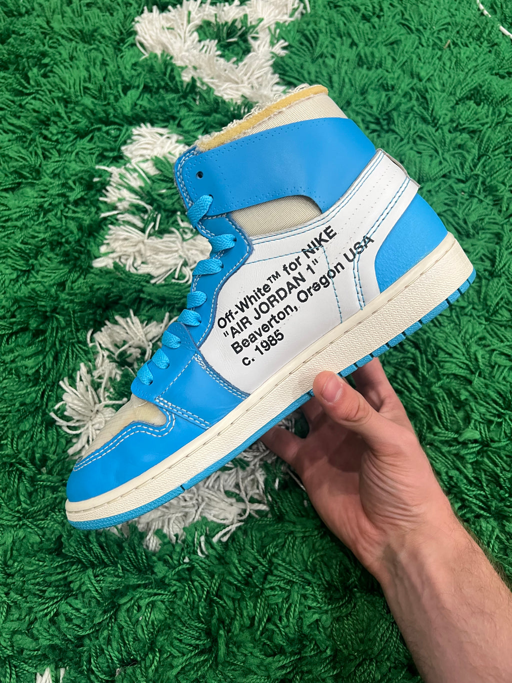 Jordan 1 High Off-White University Blue (Preowned 9.5M)