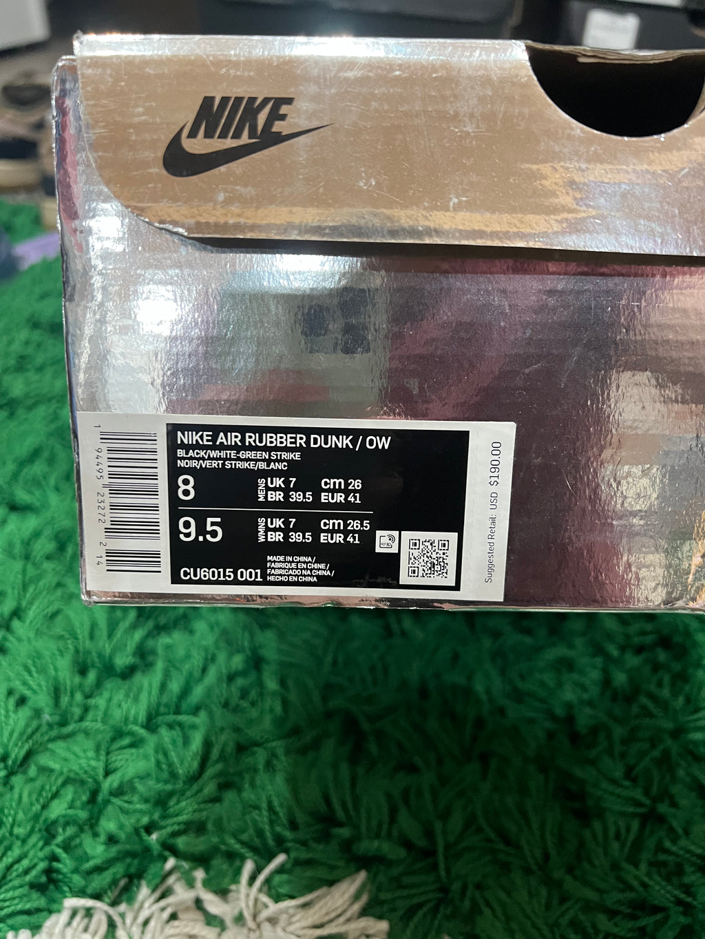 Nike Air Rubber Dunk Off-White Green Strike (Pre-Owned 8M)
