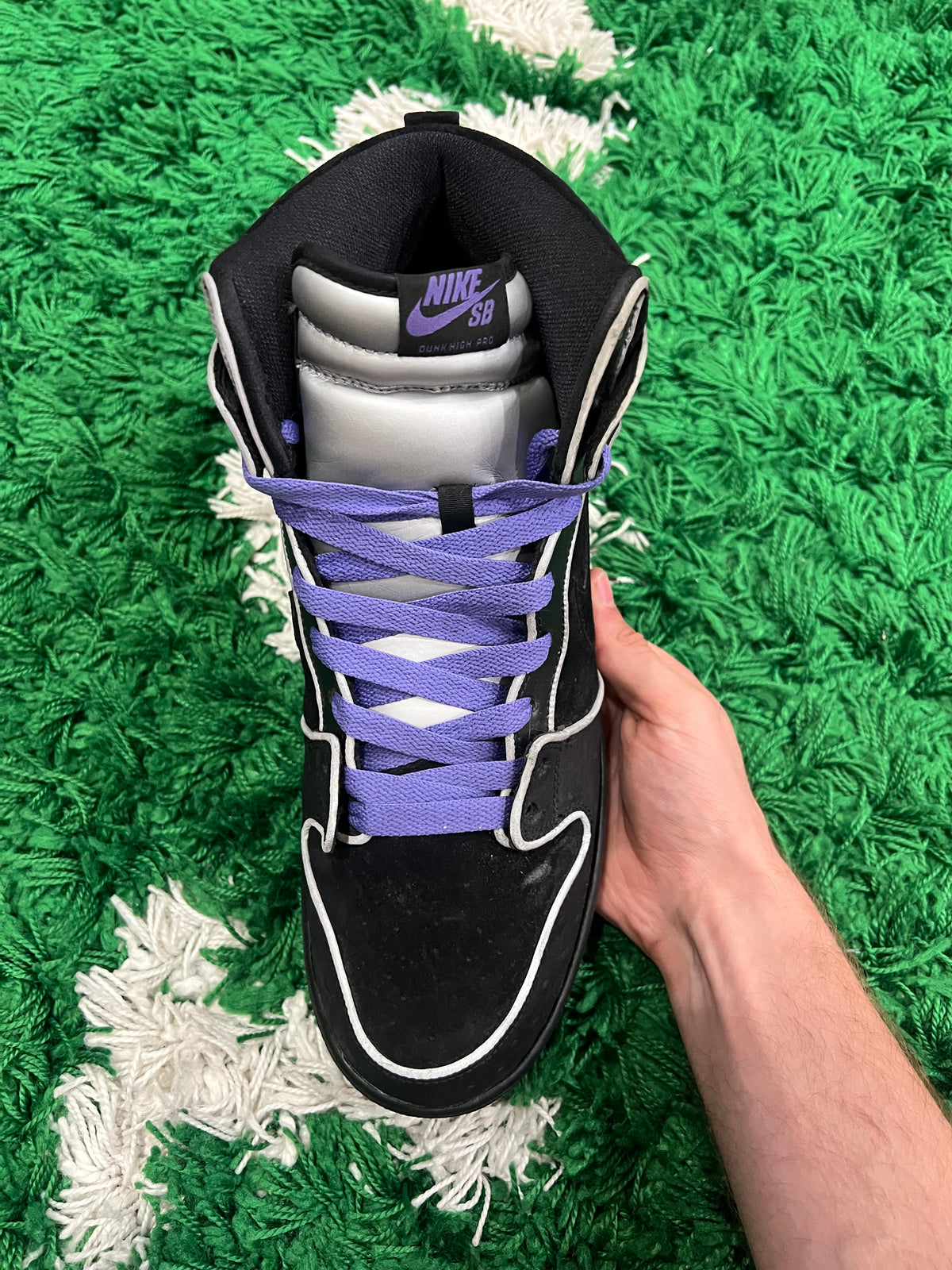 Nike SB Dunk High Black Purple Box (Preowned 13M)