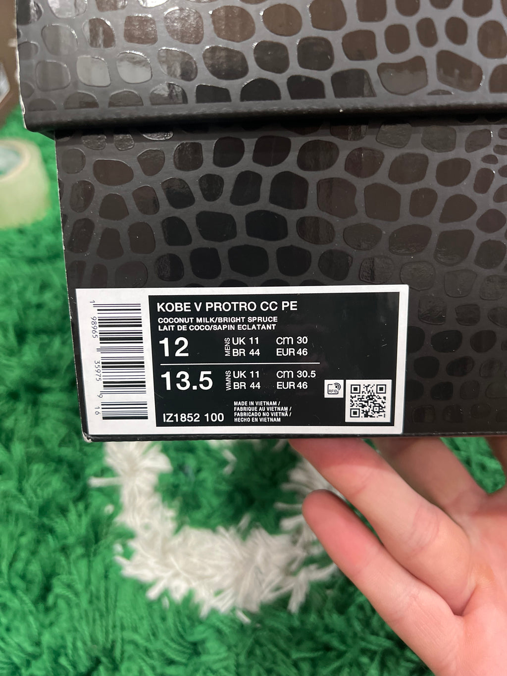 Nike Kobe 5 Caitlin Clark Coconut Milk Spruce (Preowned 12M)
