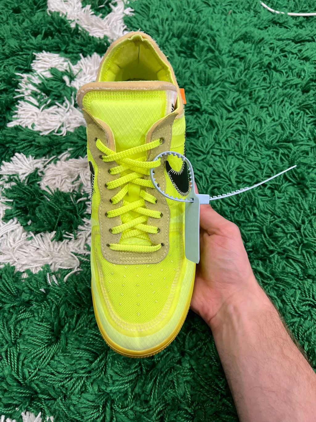 Nike Air Force 1 Low Off-White Volt (Preowned 9.5M)