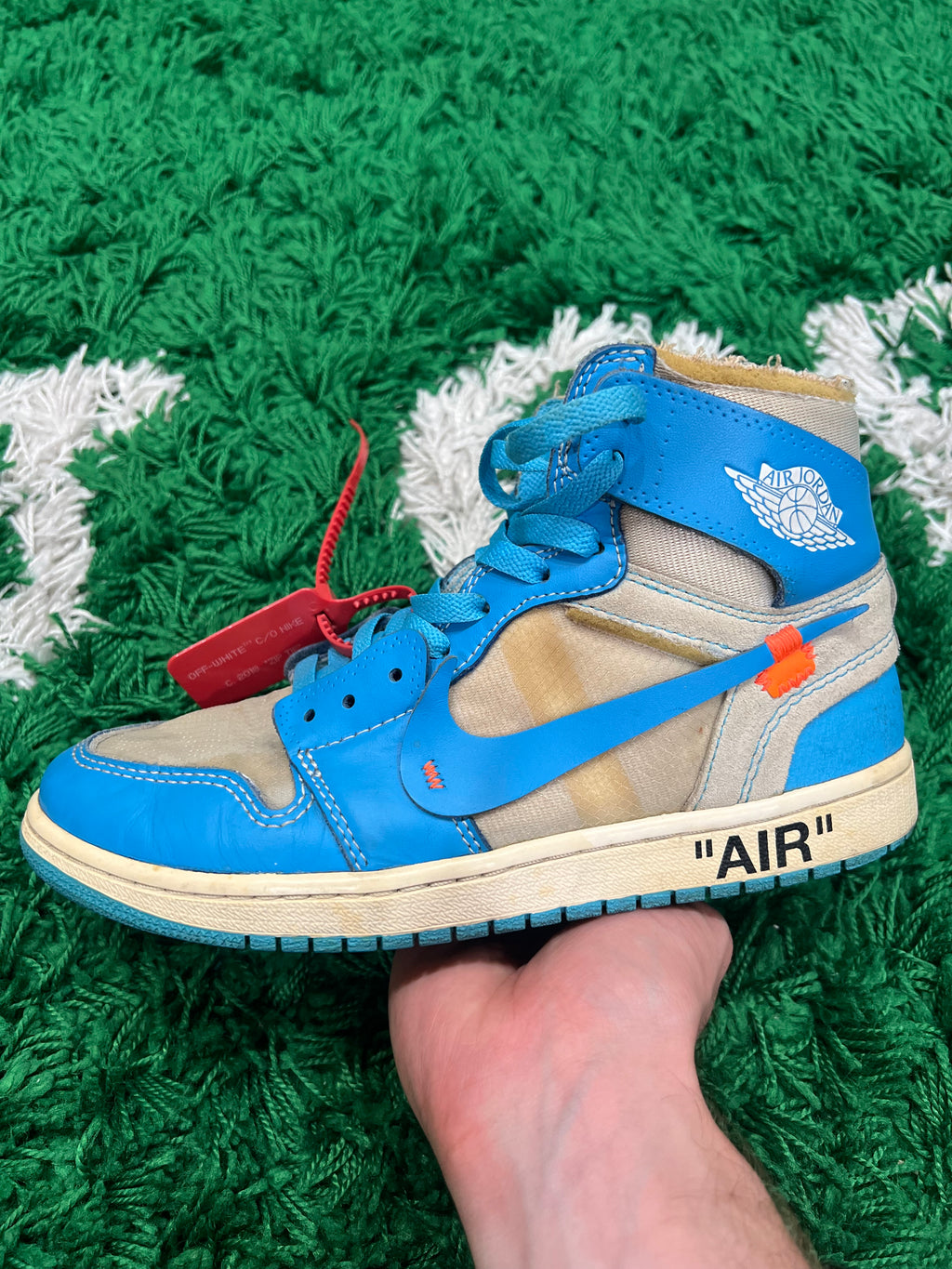 Jordan 1 High Off-White University Blue (Preowned 7.5M)
