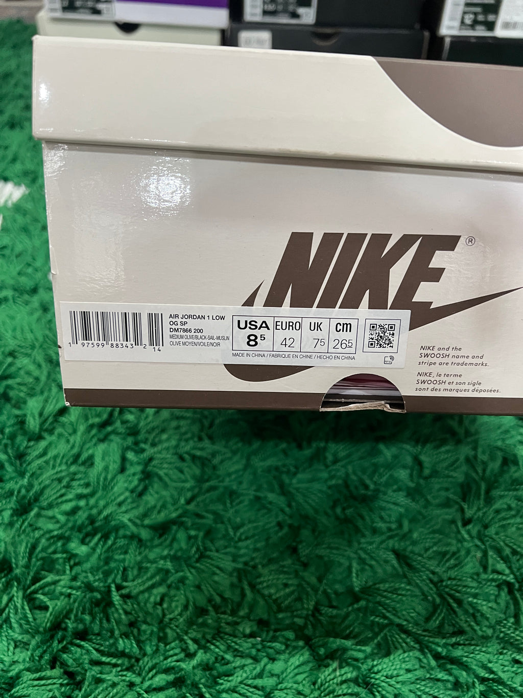Jordan 1 Low Travis Scott Medium Olive (Pre-Owned 8.5M)