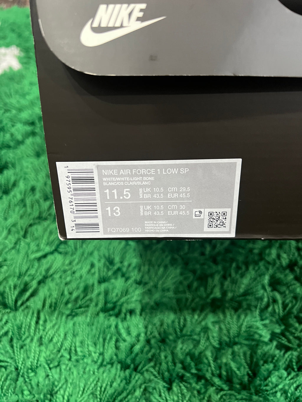 Nike Air Force 1 Low Cactus Plant Flea Market White (2024) (Pre-Owned Size 11.5M)