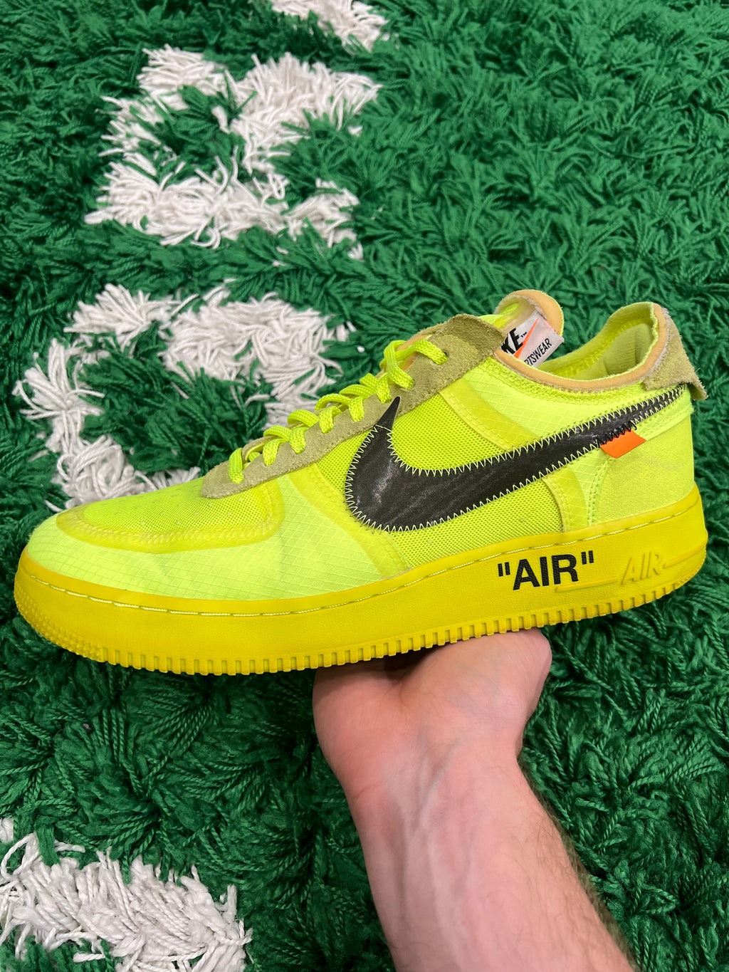 Nike Air Force 1 Low Off-White Volt (Preowned 10M)