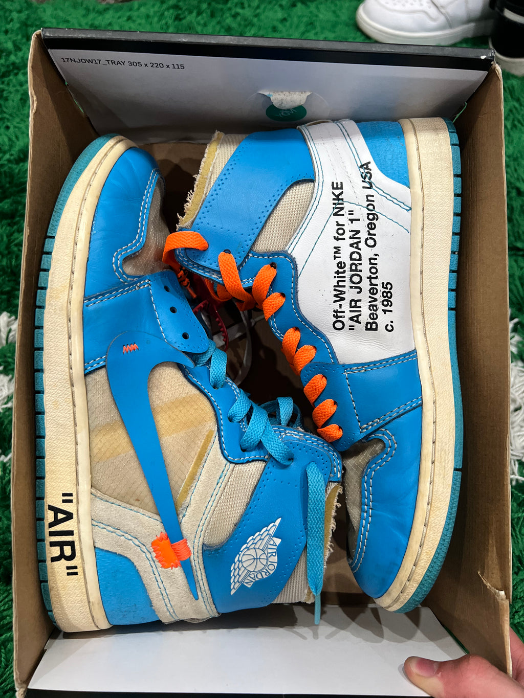 Jordan 1 High Off-White University Blue (Preowned 7.5M)