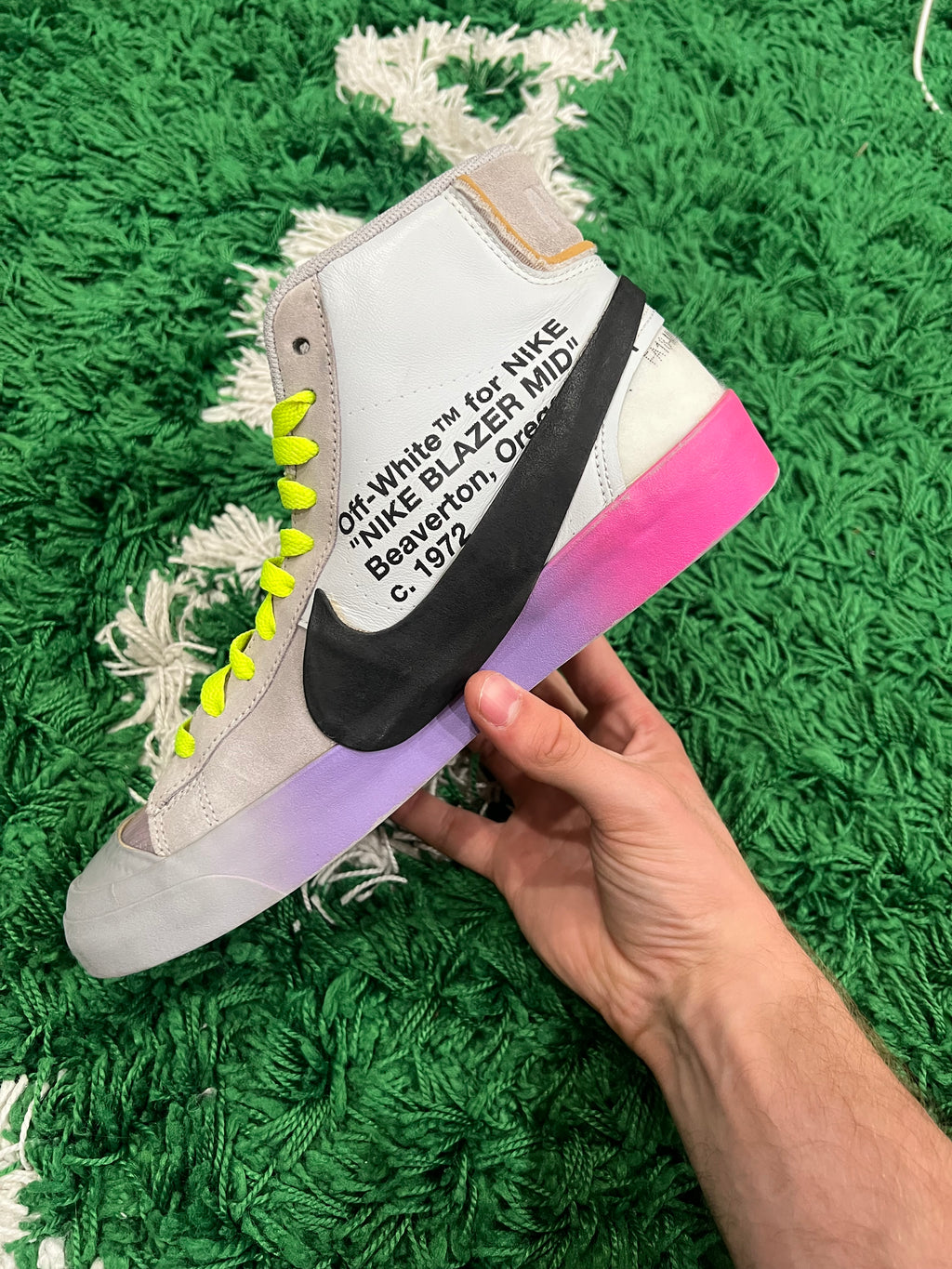 Nike Blazer Mid Off-White Wolf Grey Serena Queen (Preowned 8.5M)