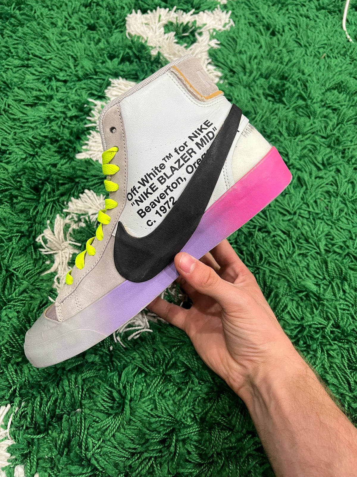 Nike Blazer Mid Off-White Wolf Grey Serena Queen (Preowned 8.5M)