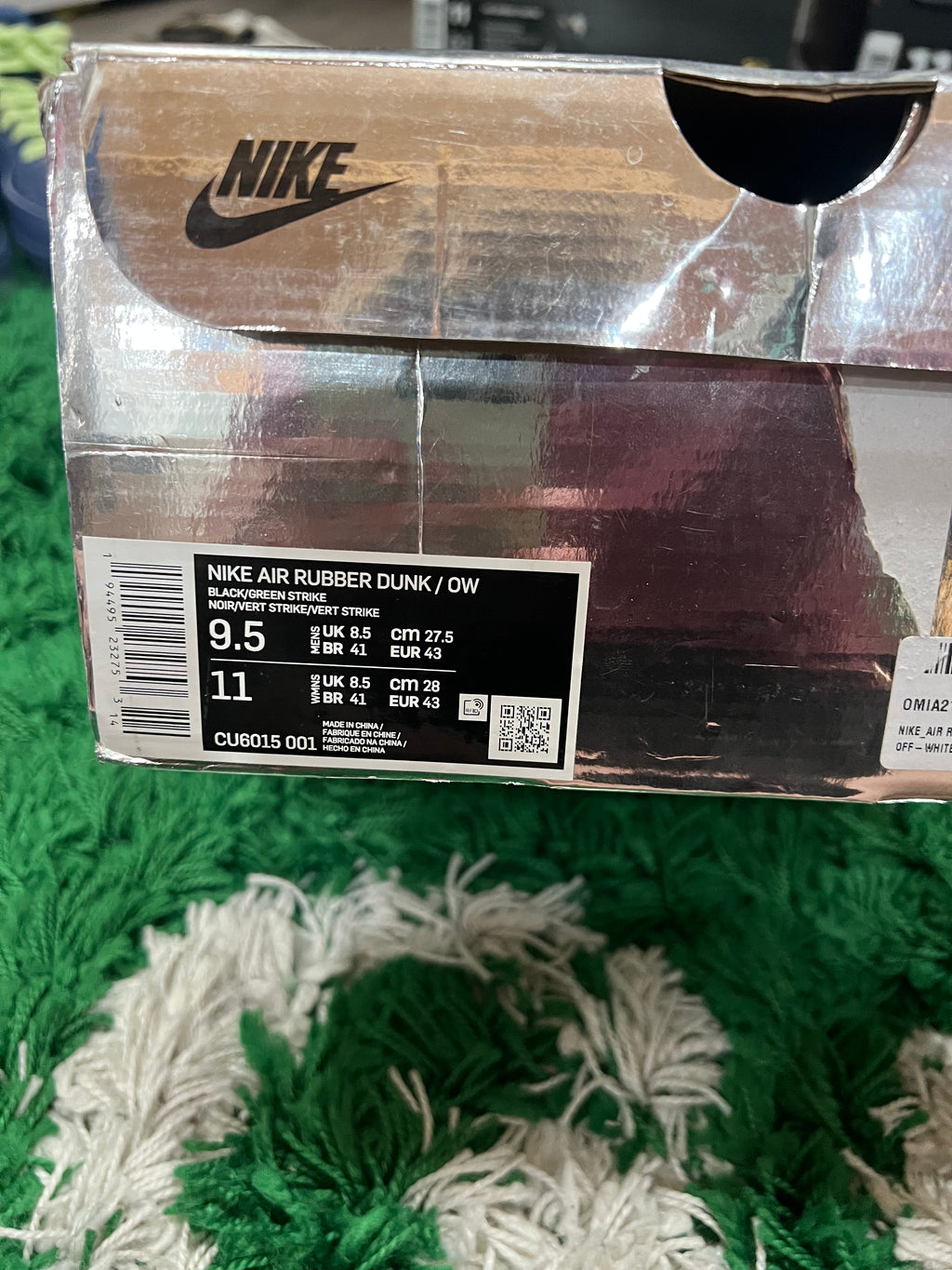 Nike Air Rubber Dunk Off-White Green Strike (Pre-Owned 9.5M)