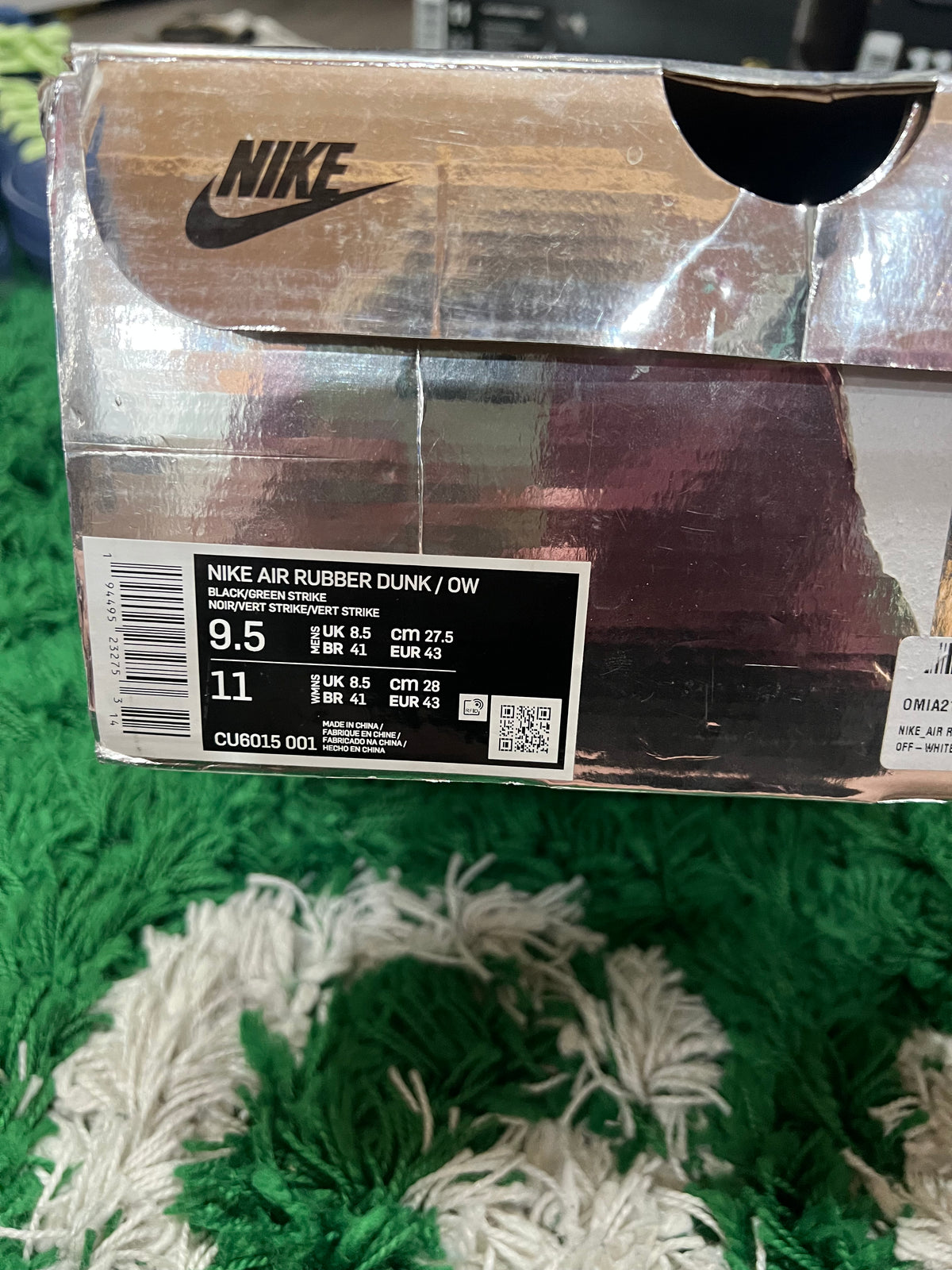 Nike Air Rubber Dunk Off-White Green Strike (Pre-Owned 9.5M)