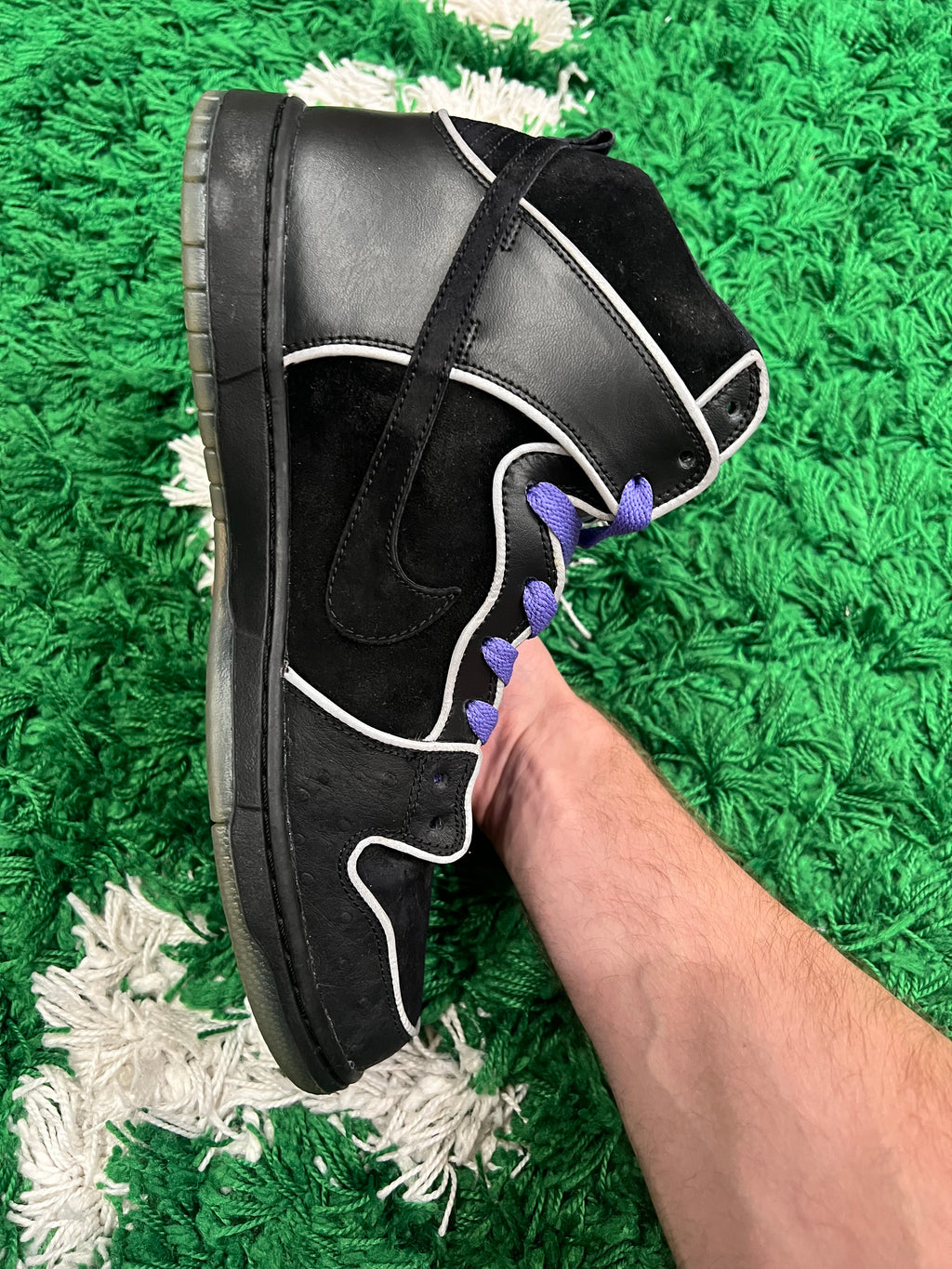Nike SB Dunk High Black Purple Box (Preowned 13M)