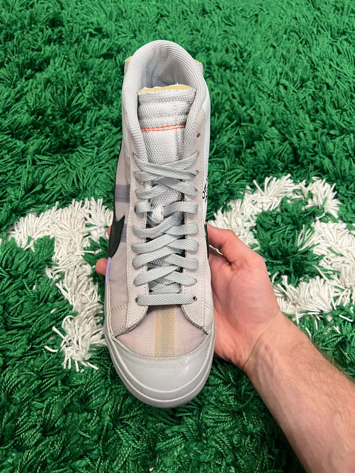 Nike Blazer Mid Off-White Wolf Grey Serena Queen (Preowned 8.5M)