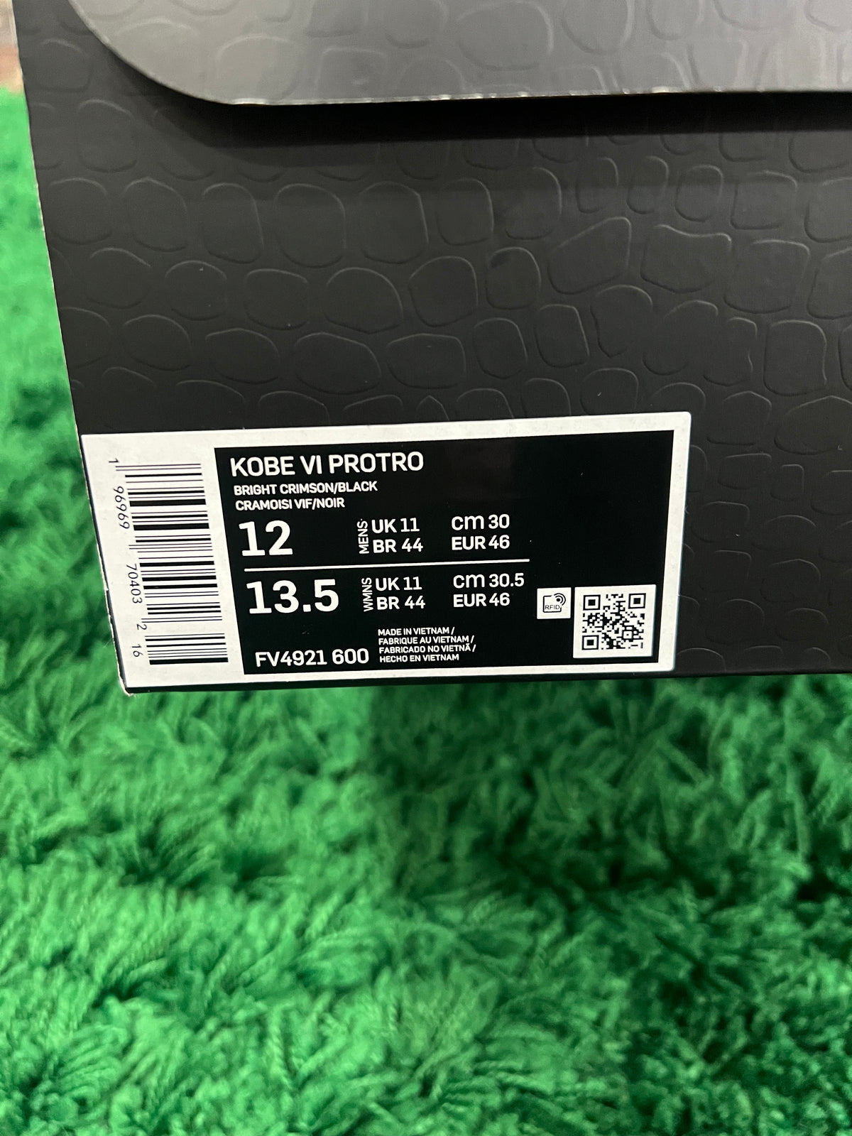 Nike Kobe 6 Protro Reverse Grinch (Pre-Owned Size 12M)