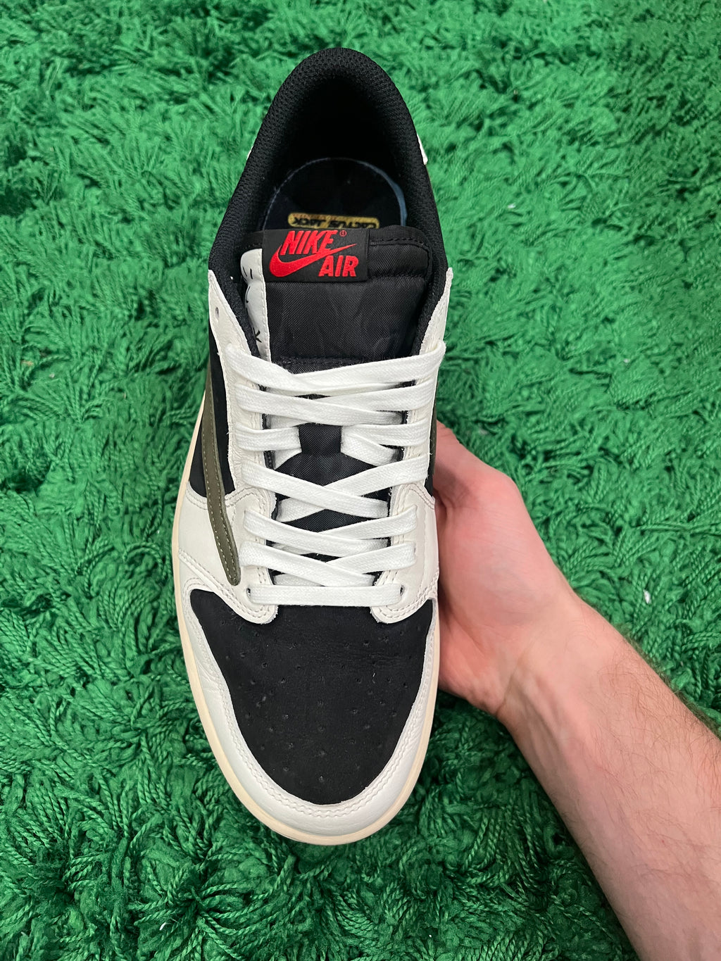 Jordan 1 Low Travis Scott Olive (Women's) (Preowned 10M/11.5W)