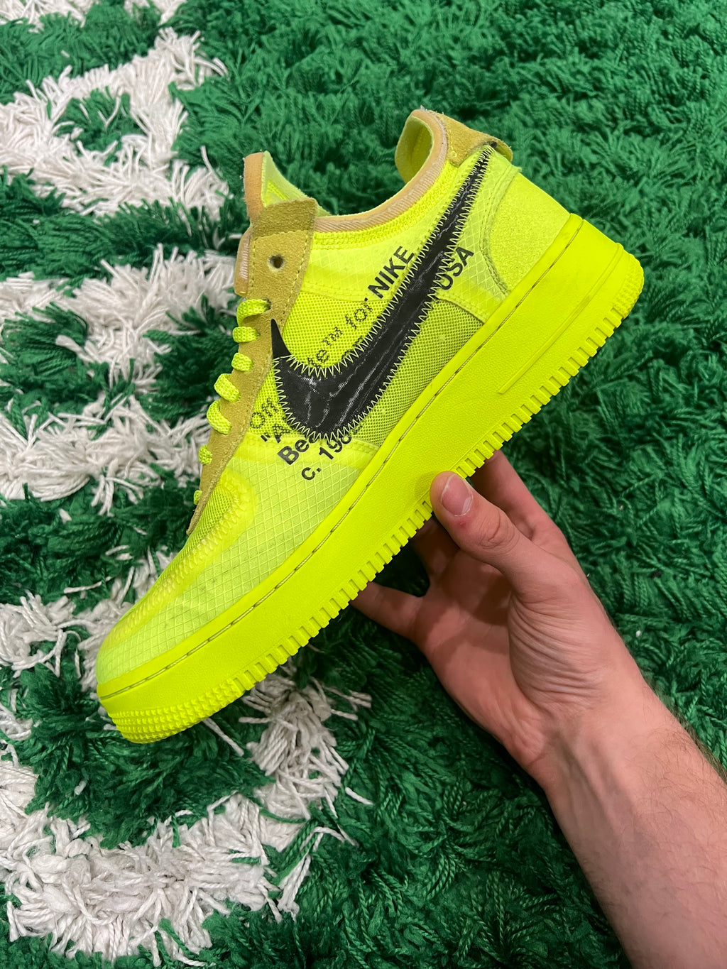 Nike Air Force 1 Low Off-White Volt (Pre-Owned 9M)