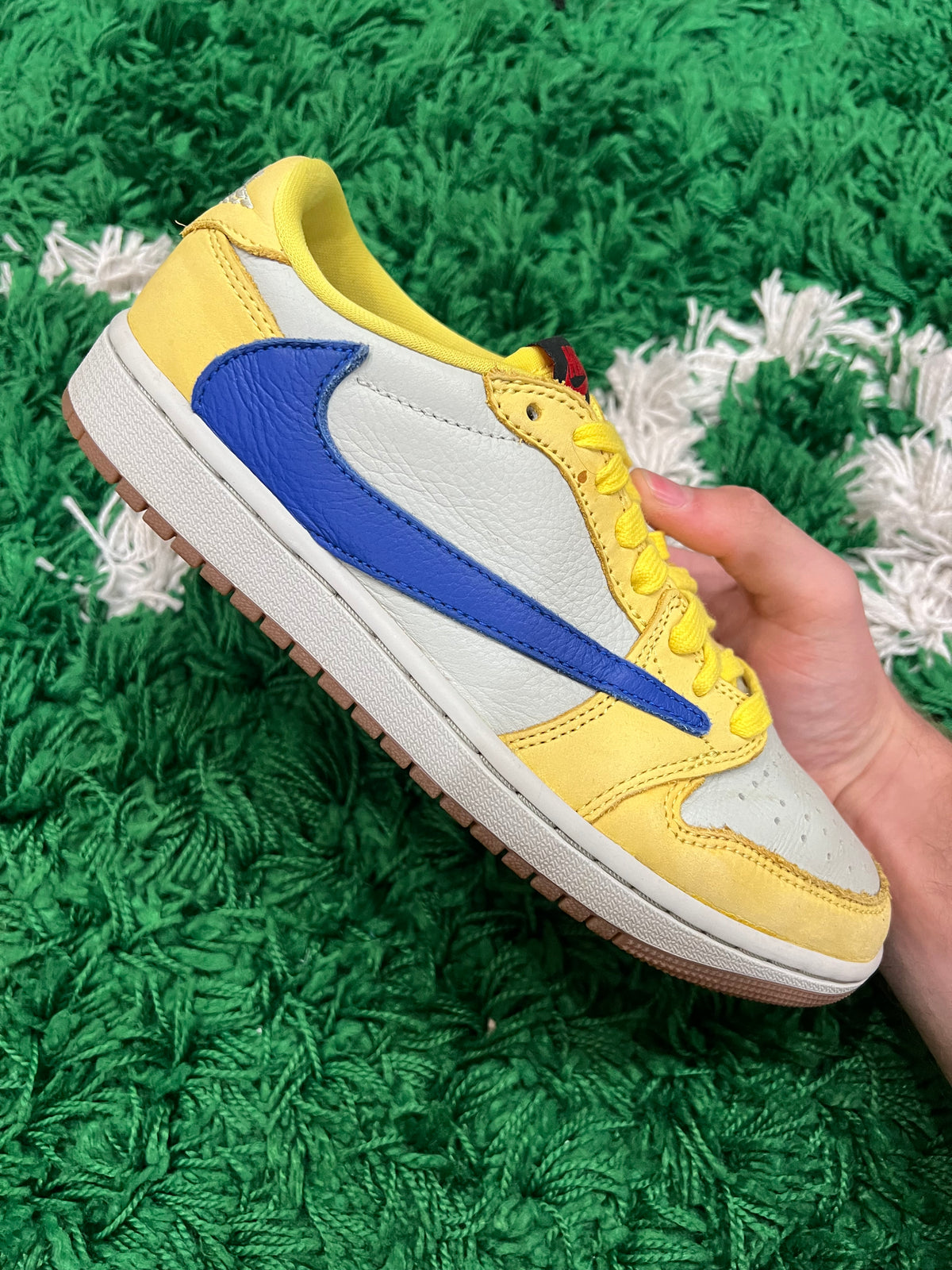 Jordan 1 Low Travis Scott Canary (Women's) (Preowned 6.5M/8W)