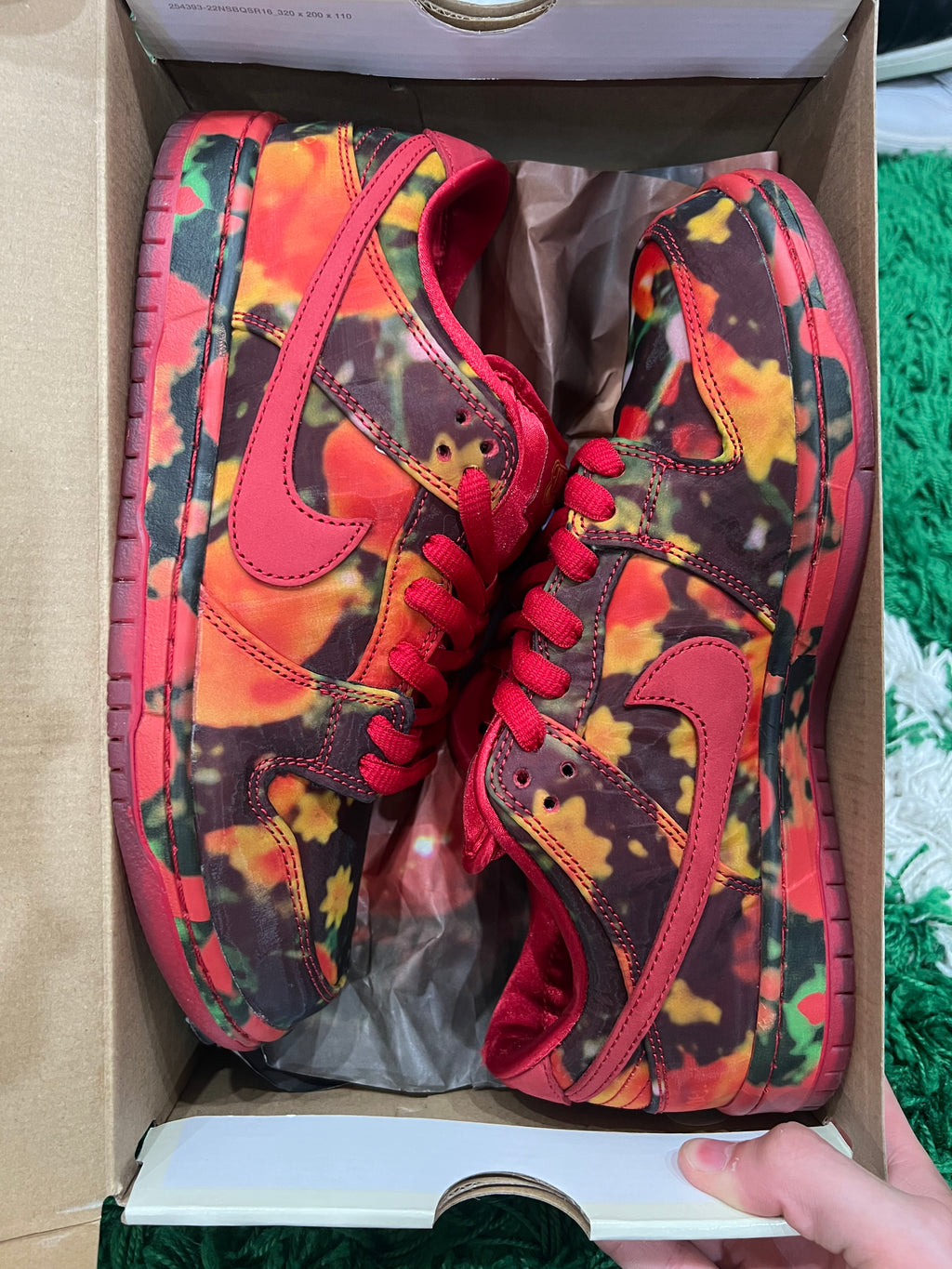 Nike SB Dunk Low The Wizard of Oz Poppy Field (Preowned 8M)