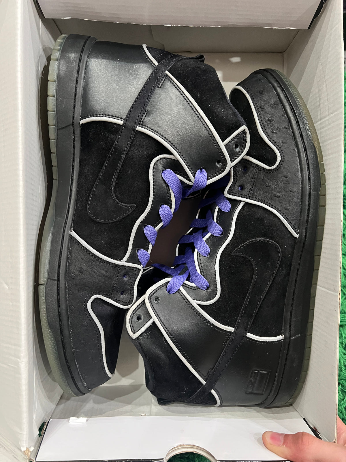 Nike SB Dunk High Black Purple Box (Preowned 13M)