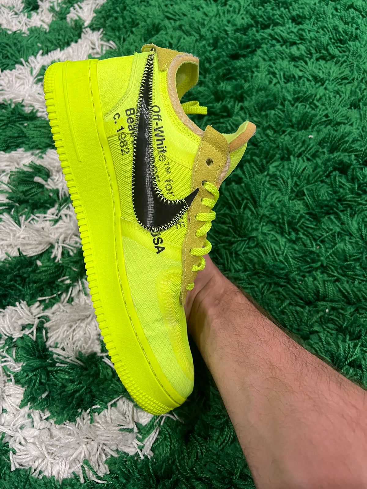 Nike Air Force 1 Low Off-White Volt (Pre-Owned 9M)