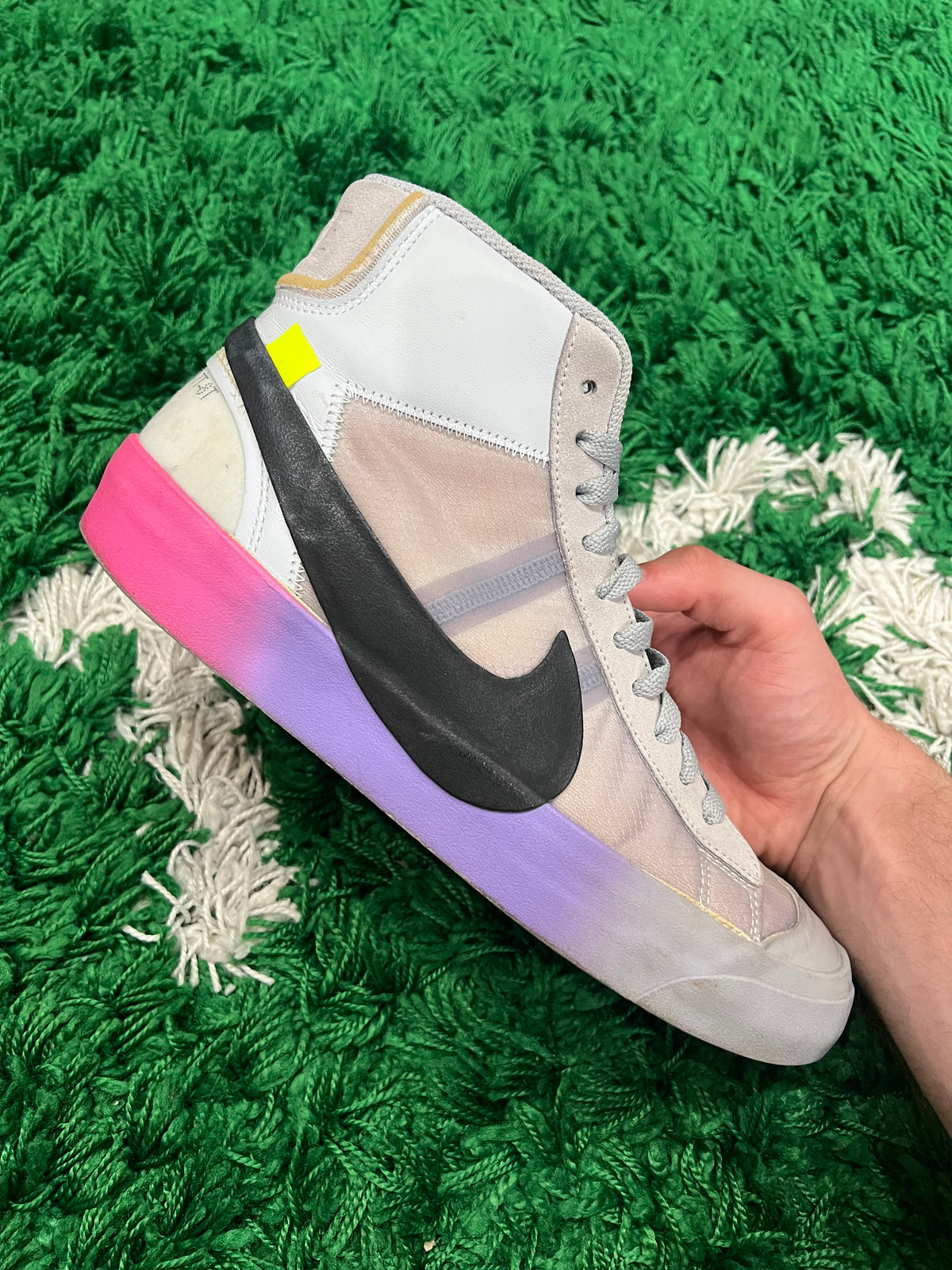 Nike Blazer Mid Off-White Wolf Grey Serena Queen (Preowned 8.5M)