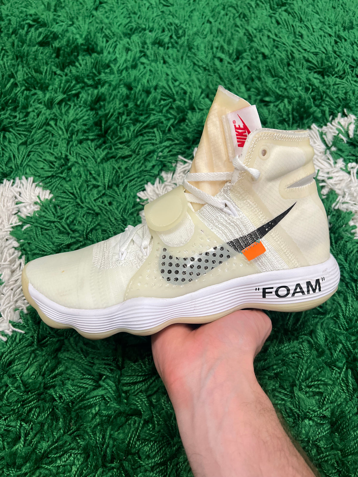 Nike React Hyperdunk 2017 Flyknit Off-White (Preowned 8M)