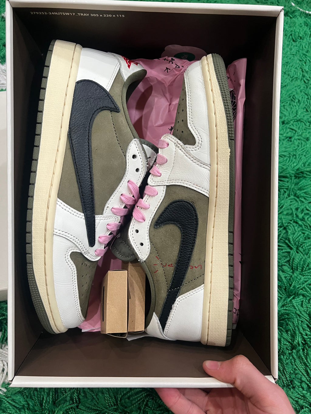 Jordan 1 Low Travis Scott Medium Olive (Preowned 8.5M)