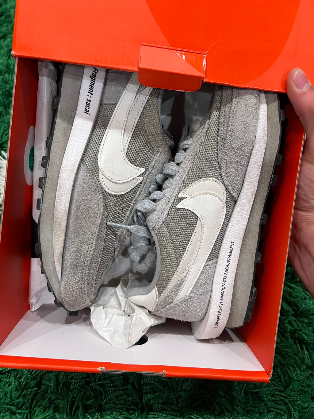 Nike LD Waffle SF sacai Fragment Grey (Preowned 7M)