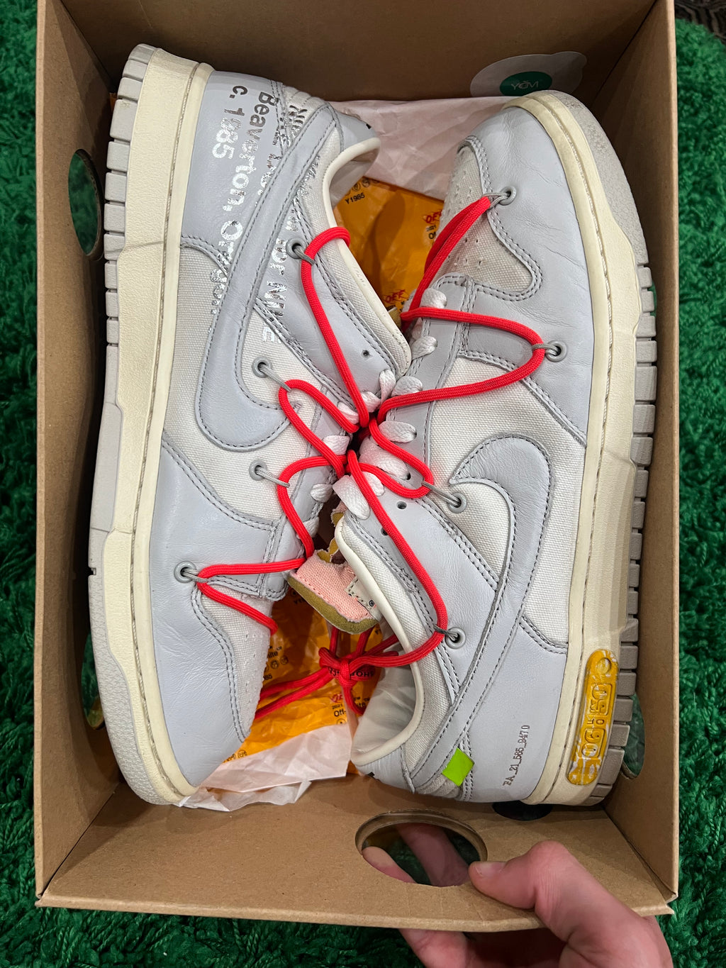 Nike Dunk Low Off-White Lot 6 (Pre-Owned Size 12M)