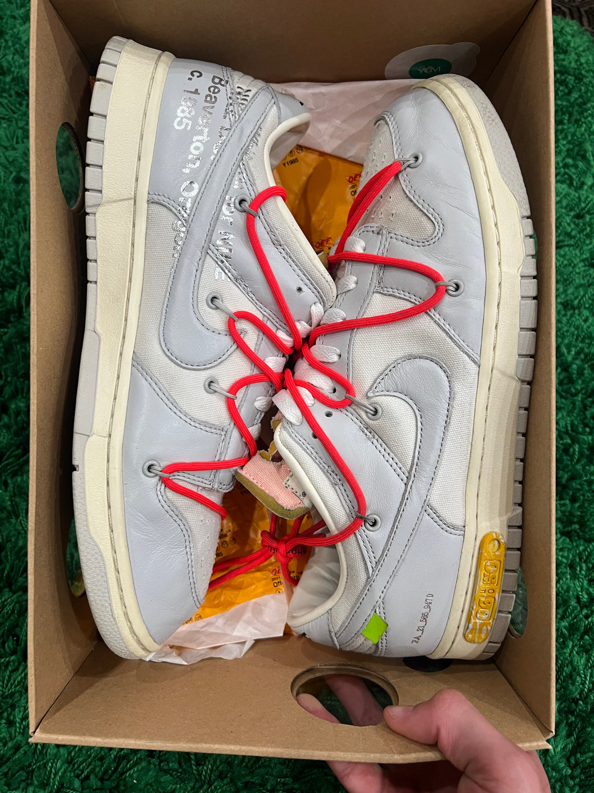 Nike Dunk Low Off-White Lot 6 (Pre-Owned Size 12M)