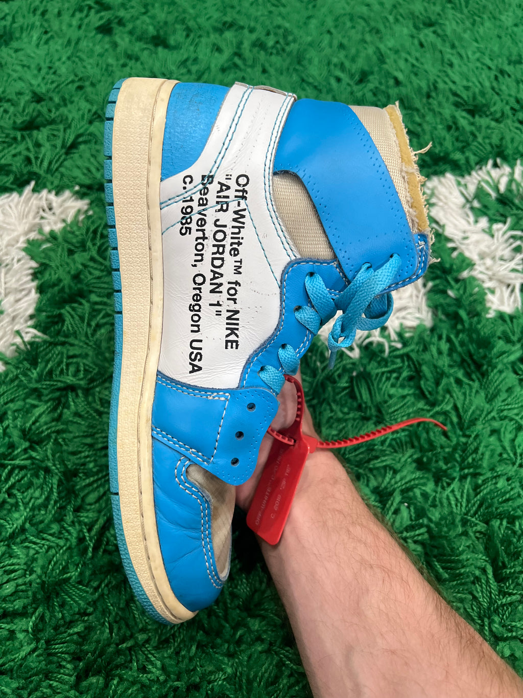 Jordan 1 High Off-White University Blue (Preowned 7.5M)