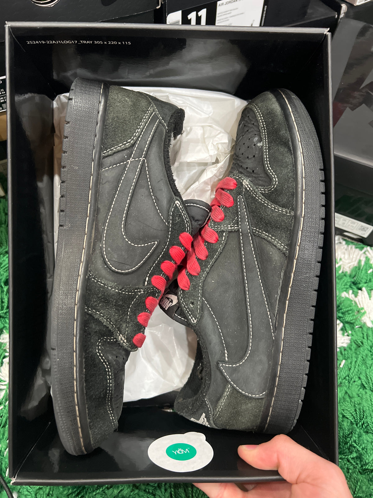 Jordan 1 Low Travis Scott Black Phantom (Pre-Owned Size 9.5M)