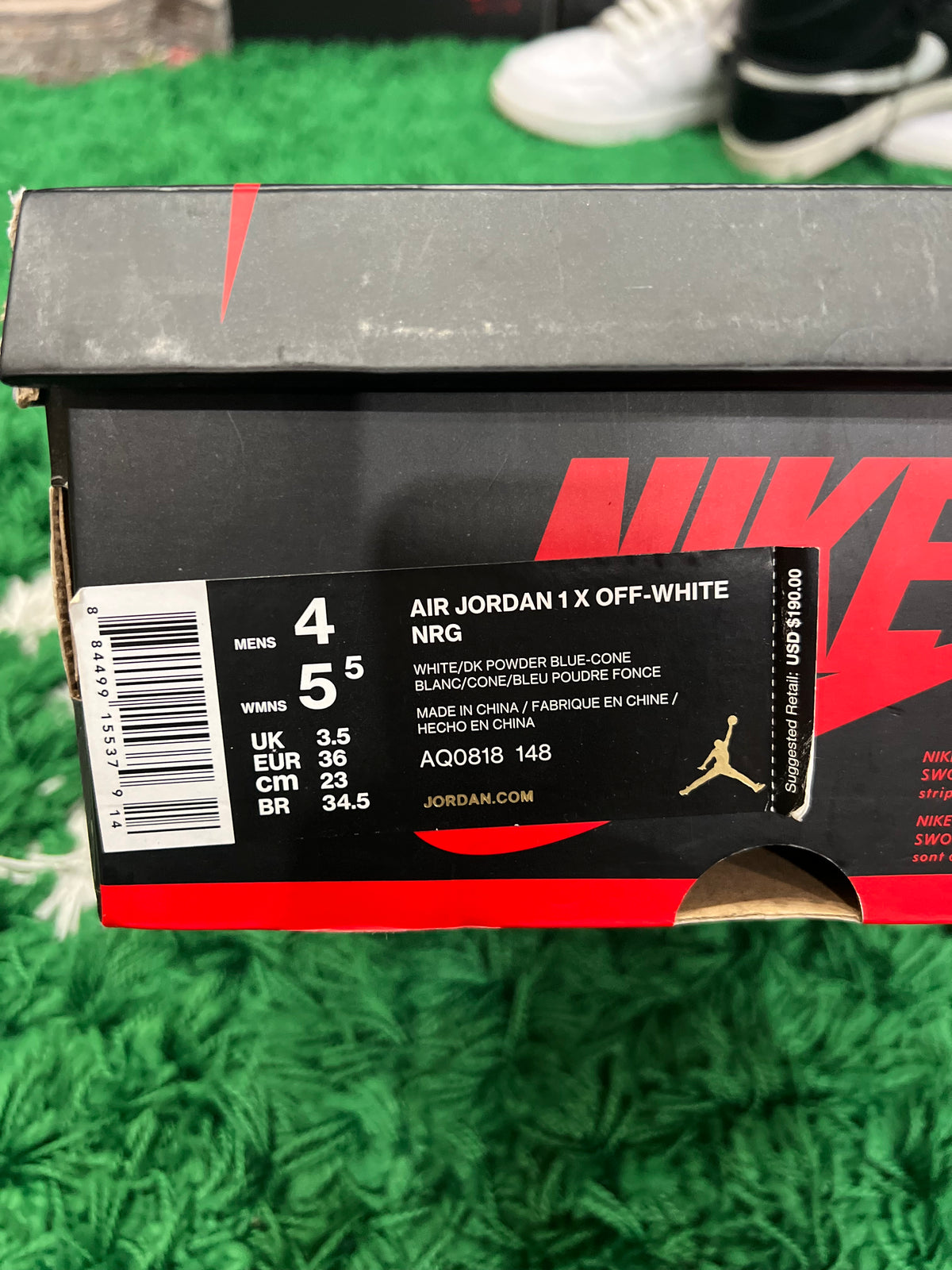 Jordan 1 High Off-White University Blue (Preowned 4M)